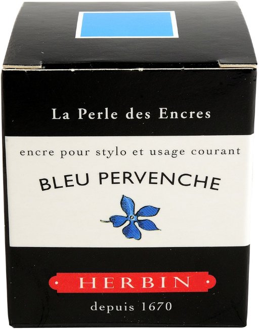 Чернила в банке Herbin, 30 мл, Bleu pervenche Голубой Чернила в банке Herbin, 30 мл, Bleu pervenche Голубой