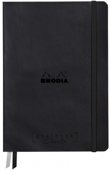 Записная книжка Rhodiarama Goalbook в твердой обложке, A5, без линовки, 200 г, Black Черный Записная книжка Rhodiarama Goalbook в твердой обложке, A5, без линовки, 200 г, Black Черный