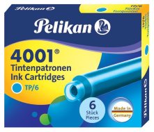 Картриджи с чернилами Pelikan INK 4001 TP/6, бирюзовый, 6 шт