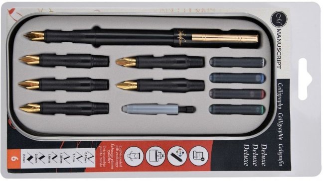 Набор для каллиграфии Manuscript Deluxe 6 для левшей Набор для каллиграфии Manuscript Deluxe 6 для левшей