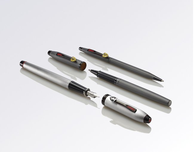 Перьевая ручка Cross Townsend Ferrari Brushed Aluminum, перо среднее M