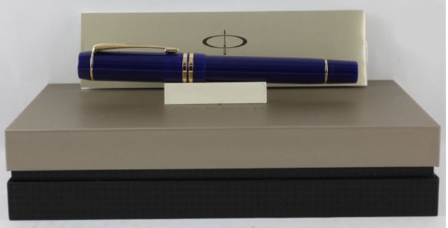 Перьевая ручка Parker Duofold Historical Colors International F74, Lapis Lasuli GT Перьевая ручка Parker Duofold Historical Colors International F74, Lapis Lasuli GT