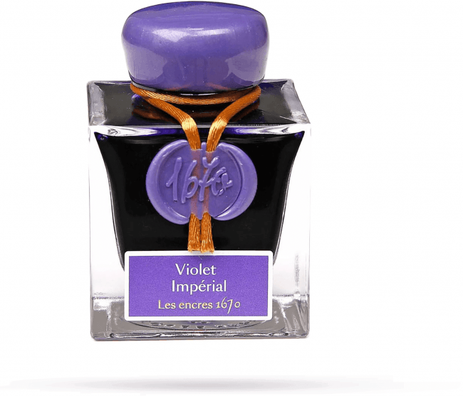 Чернила в банке Herbin Prestige 1670, 50 мл, Imperial Violet Фиолетовый с золотыми блестками Чернила в банке Herbin Prestige 1670, 50 мл, Imperial Violet Фиолетовый с золотыми блестками