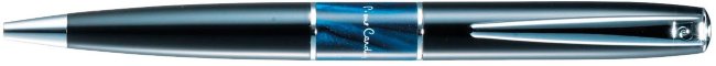 Шариковая ручка Pierre Cardin Libra черный лак, синяя вставка из акрила
