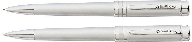 Набор Franklin Covey Freemont: шариковая ручка, карандаш 0.9мм, Satin Chrome, упаковка b2b