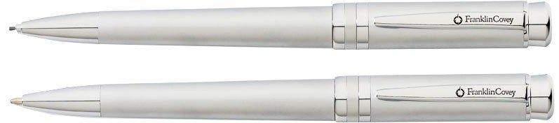 Набор Franklin Covey Freemont: шариковая ручка, карандаш 0.9мм, Satin Chrome, упаковка b2b