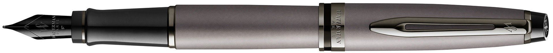 Ручка перьевая Waterman Expert DeLuxe Metallic Silver RT F перо сталь