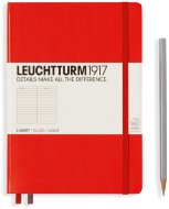 Записная книжка Leuchtturm A5 (в линейку), 251 стр., твердая обложка, красная