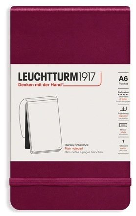 Блокнот Leuchtturm Reporter Notepad Pocket (нелинованный), 188 стр., твердая обложка, винный Блокнот Leuchtturm Reporter Notepad Pocket (нелинованный), 188 стр., твердая обложка, винный