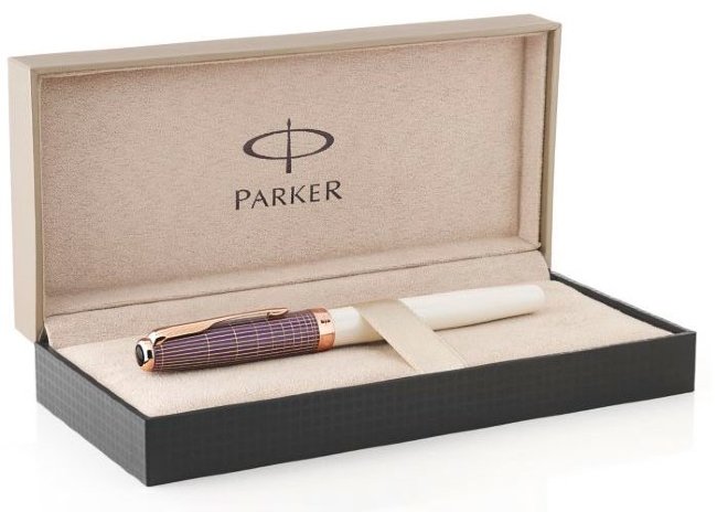 Ручка перьевая Parker Sonnet F536 Contort Purple Cisele