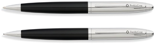 Набор шариковая ручка и механический карандаш Franklin Covey, Lexington Black в подарочной упаковке