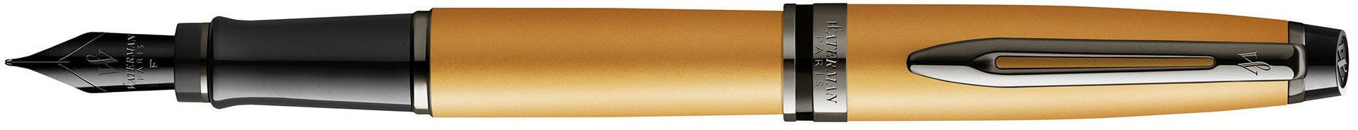 Ручка перьевая Waterman Expert DeLuxe Metallic Gold RT F перо сталь