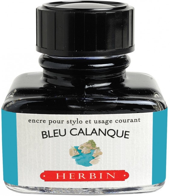 Чернила в банке Herbin, 30 мл, Bleu calanque Аквамарин Чернила в банке Herbin, 30 мл, Bleu calanque Аквамарин