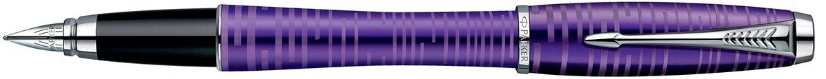Перьевая ручка Parker Urban Premium 2014 Metallic Stripe (Vacumatic) F206, Amethyst Pearl СT
