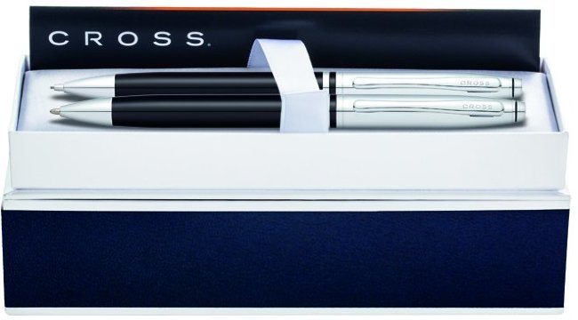 Набор Cross Avitar шариковая ручка и карандаш, Black Lacquer/Chrome