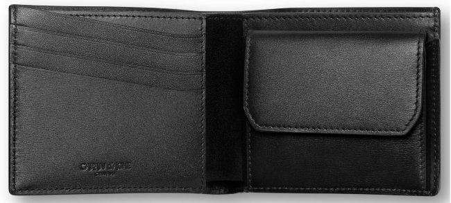 Кошелек Caran d'Ache Haute Maroquinerie, черный, 4 отделения для карт