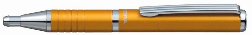 Ручка шариковая Zebra SLIDE, оранжевый корпус, синие чернила