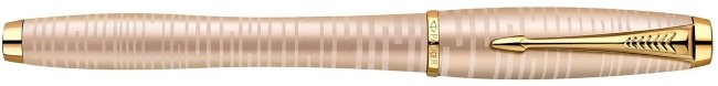 Перьевая ручка Parker Urban Premium 2014 Metallic Stripe (Vacumatic) F206, Golden Pearl GT