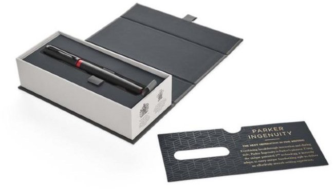 Ручка 5й пишущий узел Parker Ingenuity Deluxe L F504, Black Red PVD Ручка 5й пишущий узел Parker Ingenuity Deluxe L F504, Black Red PVD