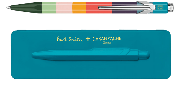 Ручка шариковая Carandache Office 849 Paul Smith Edition 3 Peacock Blue M Ручка шариковая Carandache Office 849 Paul Smith Edition 3 Peacock Blue M