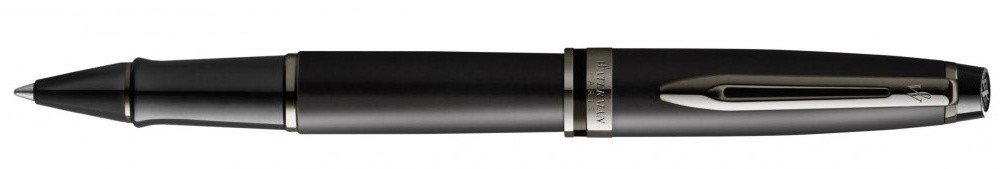 Ручка роллер Waterman Expert DeLuxe Metallic Black RT F черные чернила