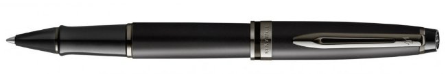 Ручка роллер Waterman Expert DeLuxe Metallic Black RT F черные чернила