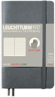 Записная книжка Leuchtturm Pocket A6 (в линейку), 123 стр., мягкая обложка, антрацит