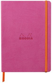 Записная книжка Rhodiarama в мягкой обложке, A5, точка, 90 г, Fuchsia фуксия
