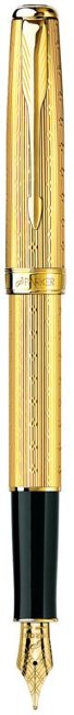 Перьевая ручка Parker Sonnet Chiselled F532, Golden GT Перьевая ручка Parker Sonnet Chiselled F532, Golden GT