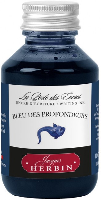 Чернила в банке Herbin, 100 мл, Bleu des profondeurs Сине-черный Чернила в банке Herbin, 100 мл, Bleu des profondeurs Сине-черный