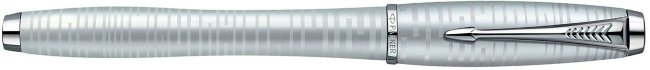 Перьевая ручка Parker Urban Premium 2014 Metallic Stripe (Vacumatic) F206, Silver-Blue СT Перьевая ручка Parker Urban Premium 2014 Metallic Stripe (Vacumatic) F206, Silver-Blue СT