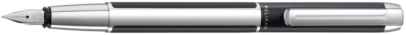 Ручка перьевая Pelikan Elegance Pura P40 черный/серебристый, перо EF, подарочная коробка