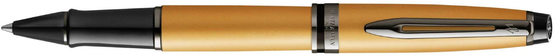 Ручка роллер Waterman Expert DeLuxe Metallic Gold RT F черные чернила