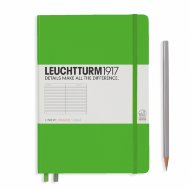 Записная книжка Leuchtturm A5 (в линейку), 251 стр., твердая обложка, насыщенно зеленая