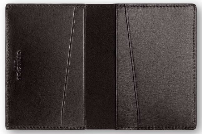 Визитница Carandache Haute Maroquinerie Ebony, черная