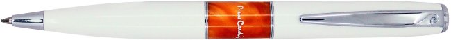 Шариковая ручка Pierre Cardin Libra белый лак, оранжевая вставка из акрила Шариковая ручка Pierre Cardin Libra белый лак, оранжевая вставка из акрила