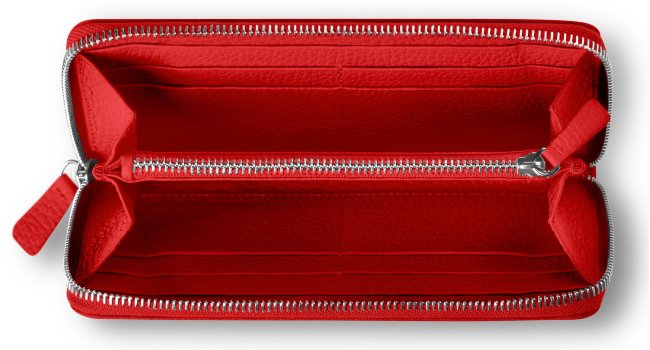 Кошелек женский Caran d'Ache Leman, красный, на молнии