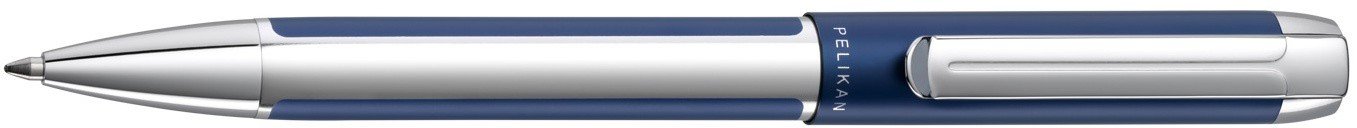 Ручка шариковая Pelikan Elegance Pura K40, синий/серебристый, подарочная коробка