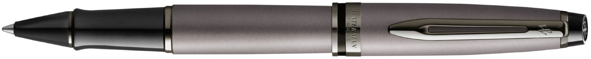 Ручка роллер Waterman Expert DeLuxe Metallic Silver RT F черные чернила