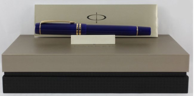 Ручка-роллер Parker Duofold Historical Colors International T74, Lapis Lasuli GT
