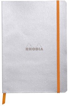 Записная книжка Rhodiarama в мягкой обложке, A5, точка, 90 г, Silver серебристый Записная книжка Rhodiarama в мягкой обложке, A5, точка, 90 г, Silver серебристый