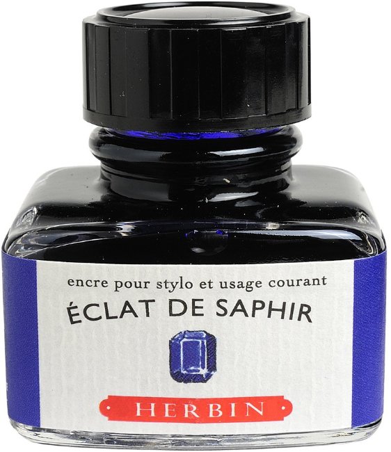 Чернила в банке Herbin, 30 мл, Eclat de saphir Синий сапфир