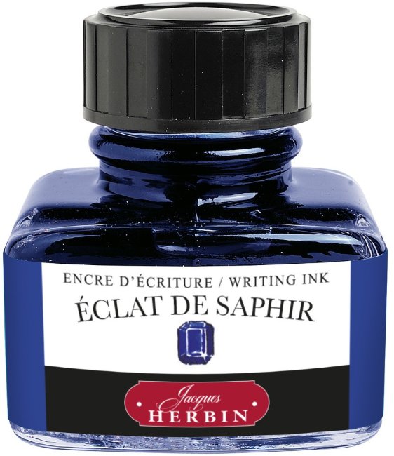 Чернила в банке Herbin, 30 мл, Eclat de saphir Синий сапфир
