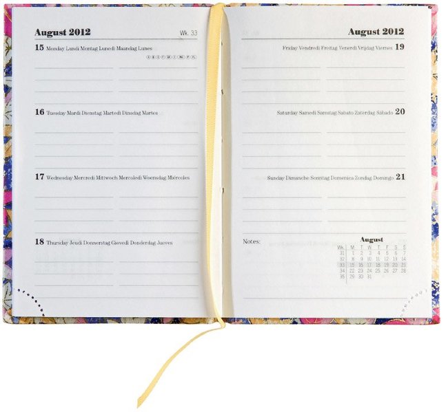 Еженедельник Letts KYOTO, A6, розовый цветочный рисунок