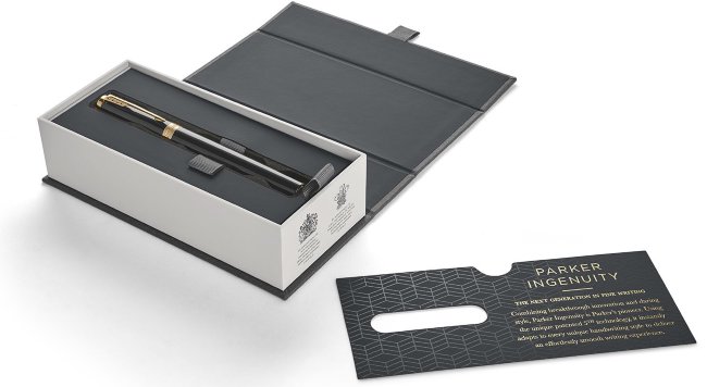 Ручка 5й пишущий узел Parker Ingenuity L F500, LaqBlack GT Ручка 5й пишущий узел Parker Ingenuity L F500, LaqBlack GT