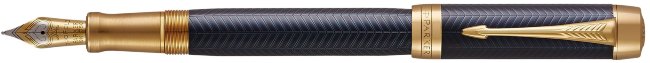 Перьевая ручка Parker Duofold F307 Prestige Centennial Blue Chevron GT  Перьевая ручка Parker Duofold F307 Prestige Centennial Blue Chevron GT
