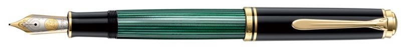 Перьевая ручка  Pelikan Souveraen M 1000, Черный/зеленый EF, подарочная коробка