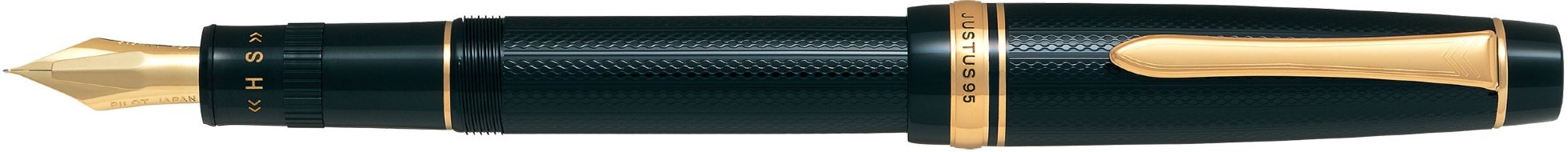 Перьевая ручка Pilot Justus 95 Black Gold перо F, M