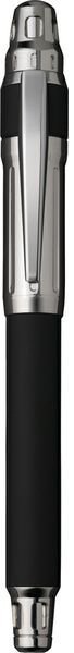 Ручка-роллер Colibri Ascari matte black rubber lacquer and polished chrome
