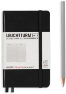 Записная книжка Leuchtturm A6 (в клетку), 187 стр., твердая обложка, черная
